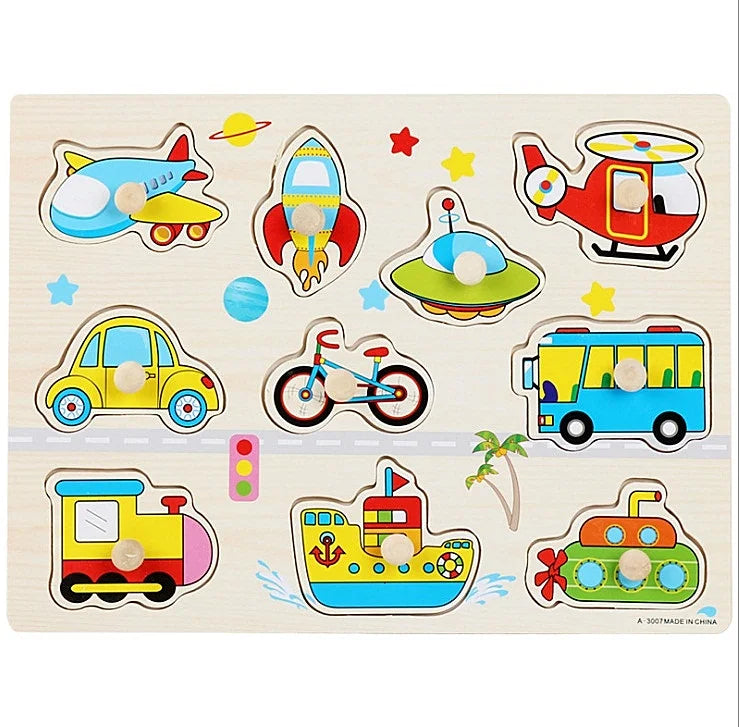 Wooden Puzzle Hand Grab Board