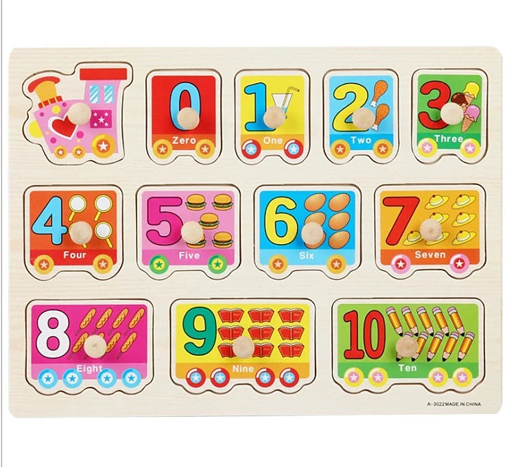 Wooden Puzzle Hand Grab Board