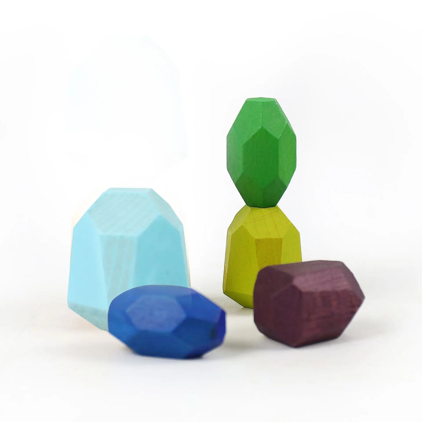 Wooden Sorting Stacking Rocks Stones