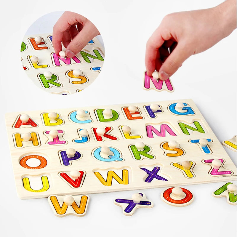 Wooden Puzzle Hand Grab Board
